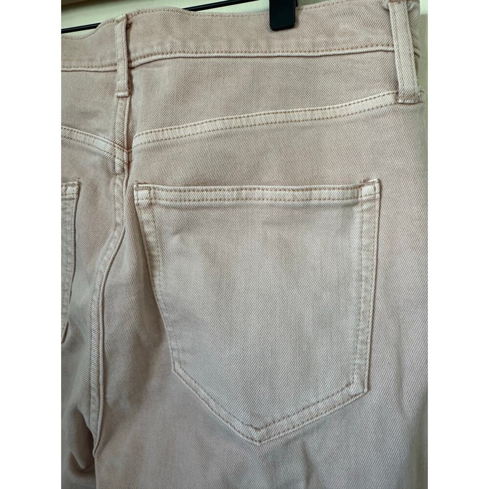 GAP High Rise Vintage Slim Jeans Soft Pink 10/30R Dusty Blush Straight Denim - Picture 10 of 12
